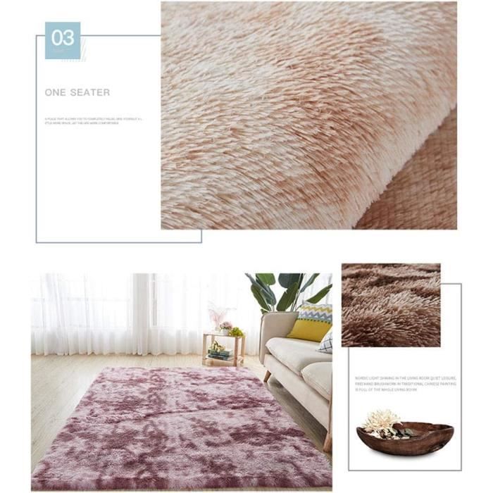 Tapis Salon/chambre 225x270cm - Blanc, Poils Courts, Antidérapant, Doux Et Hypoallergénique