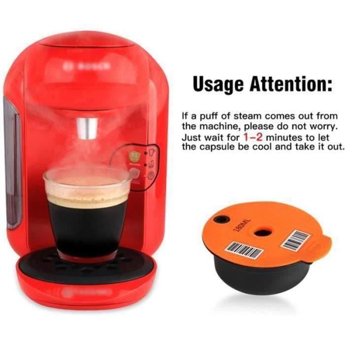 Capsule Café Réutilisable Pour Bosch Tassimo - 12g Avec Couvercles 60/180ml, Cuillère Et Brosse - 10