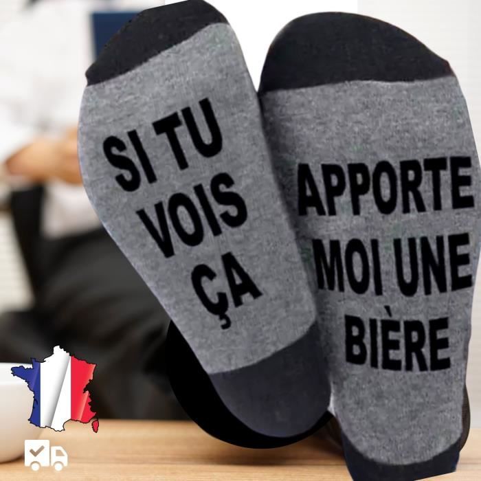 Chaussette Humour Bière  Mes Chaussettes Fantaisie