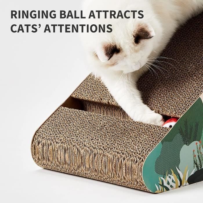 Arbre à chat en carton avec cloche, style échelle inclinée. Peut être — free download