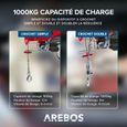 AREBOS Treuil Palan électrique | 500/1000 kg | 1300W | Treuil Palan à Chaine à Levier | Treuil palan à Ascenseur levage-3