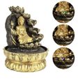 Cuque Décoration de fontaine Statue de Bouddha LED Innovante Ornement de Table de Fontaine de Cascade avec Pompe à Eau pour Décor-3