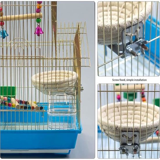 Nids Pour Cages À Oiseaux - Heilok Nid D'oiseau D'élevage Perruche D oiseau  Corde Coton Fait Main Lit Cous - Cdiscount Animalerie