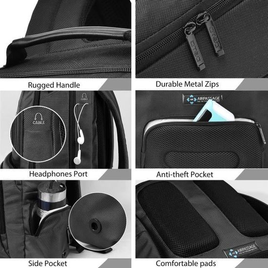 KINGSLONG Sacoche pour Ordinateur Portable 17-17.3 Pouces Sac à Bandoulière Multifonctionnel Sac à Main étui Sac de Messager avec Poignée et Bandoulière pour Hommes Femmes 17-17.3 Pouces, Noir KINGSLONG Sacoche pour Ordinateur Portable 17-17.3 Pouces Sac à Bandoulière Multifonctionnel Sac à Main étui Sac de Messager avec Poignée et Bandoulière pour Hommes Femmes 17-17.3 Pouces, Noir