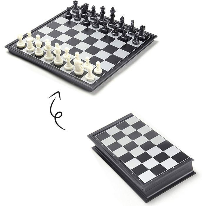VGEBY Jeu d'échecs magnétique pliable pratique pour voyages