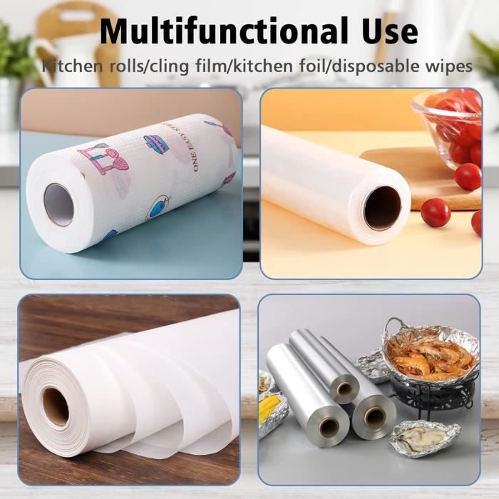 2 Supports Muraux Pour Rouleau Essuie-tout – Installation Sans Perçage, Fer Blanc – Pour Cuisine, Salle De Bain - 10