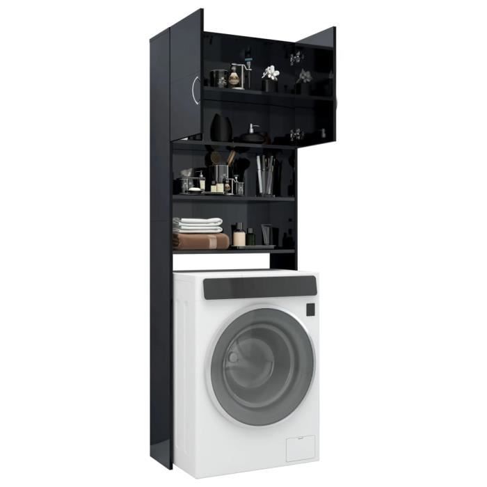 GIANTEX Meuble Dessus Toilettes avec 4 Compartiments Réglables et