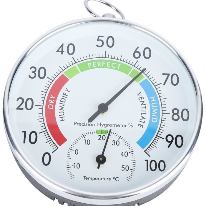 Hygromètre/thermomètre extérieur intérieur, thermomètre mural Thermomètre à  cadran météo de haute précision Hygromètre - Cdiscount Jardin