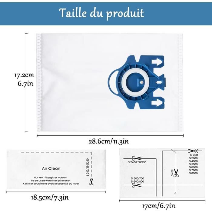 12 Sacchetti + 8 Filtri Per Aspirapolvere Miele - Compatibili C1 C2 C3 S400i S600 S800 - Foto 11