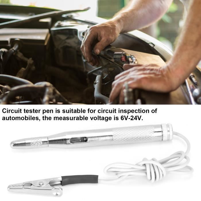 Testeur de Circuit électrique automobile Durable 6V-24V, stylo de