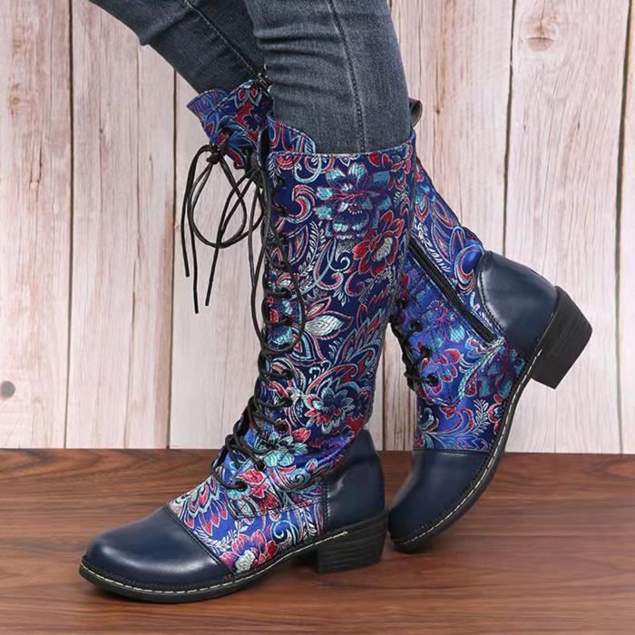 Bottes plates on sale mi mollet