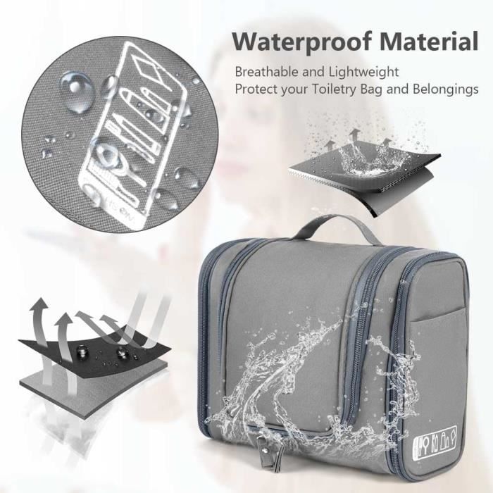 Trousse De Toilette Voyage Pliable Grande Capacité – Homme & Femme, Pratique Et Solide