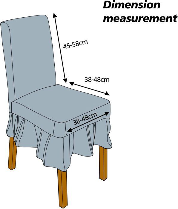 PETCUTE Housses chaises de Salle a Manger Extensibles Housse Chaise Elastique Protege chaises Salle a Manger Housses de Protection chaises Lot de 4 Gris Clair