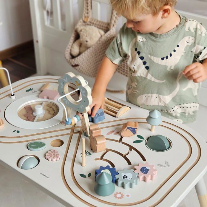 Yapasopu Planche D’activités Montessori En Bois – Rose – Pour Motricité Fine – Dès 1 An