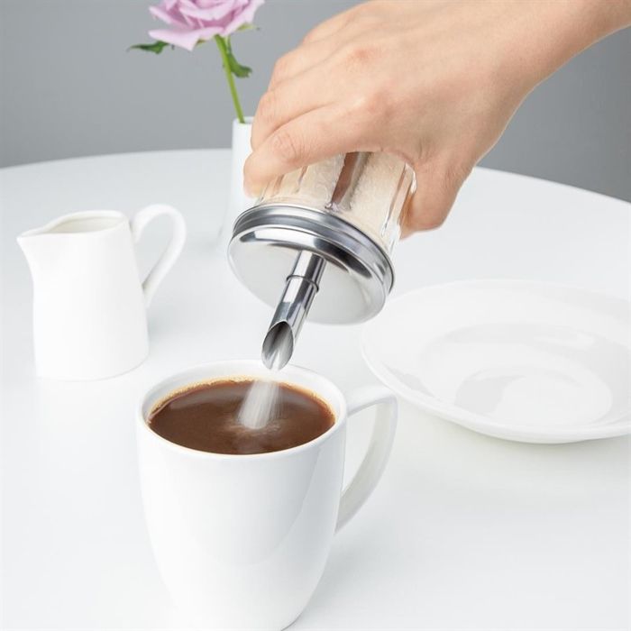 Sucrier Doseur En Verre 260ml - Distributeur De Sucre Élégant Avec Bouchon Pour Café Et Cuisine