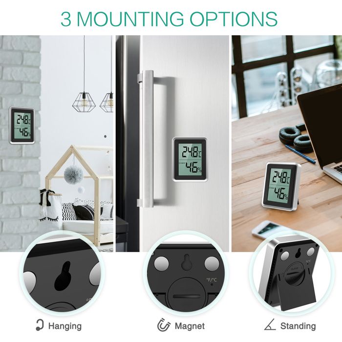 Mini Hygromètre Thermomètre Numérique Moniteur De Température Et D