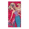 Serviette De Plage Coton Enfant Fille Barbie Rose Foncé 70x140cm Rose Foncé Taille Unique