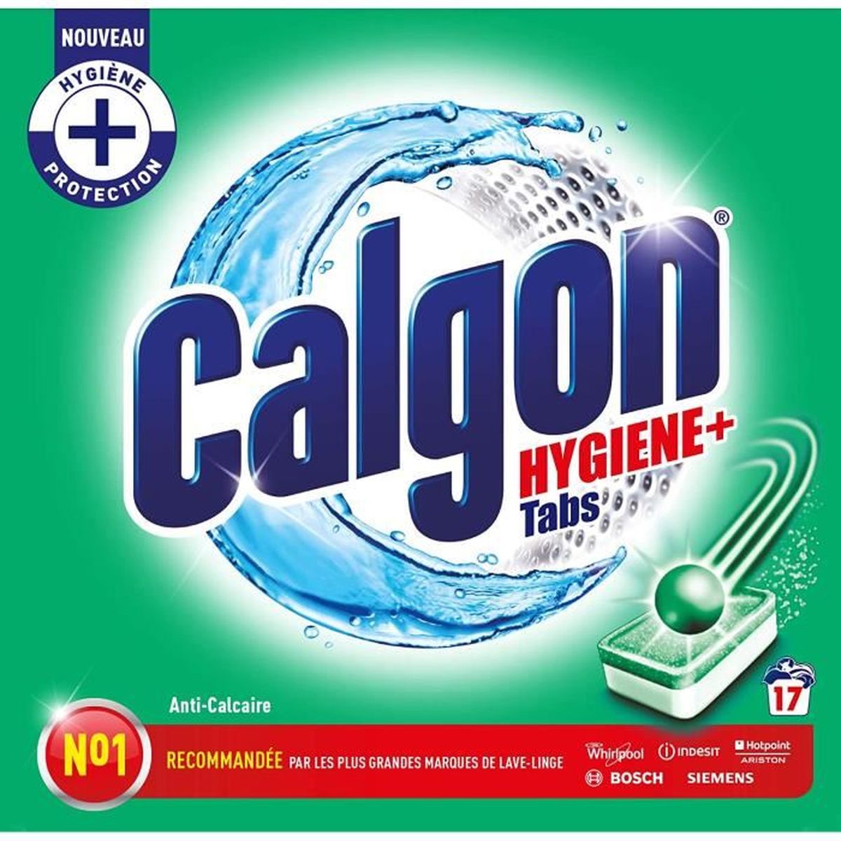 Calgon Pastilles Anticalcaire Nettoyant LaveLinge Hygiène Plus 17 Tablettes Cdiscount