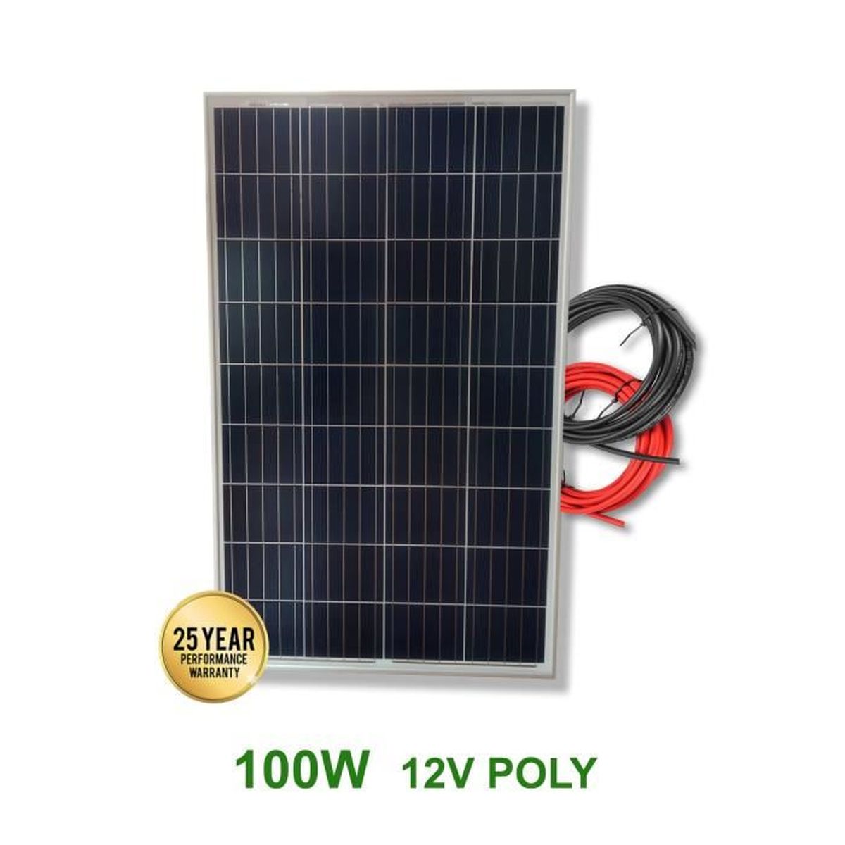 Module Solaire Monocristallin 100 W 12v Panneau Solaire Photovoltaïque Neuf