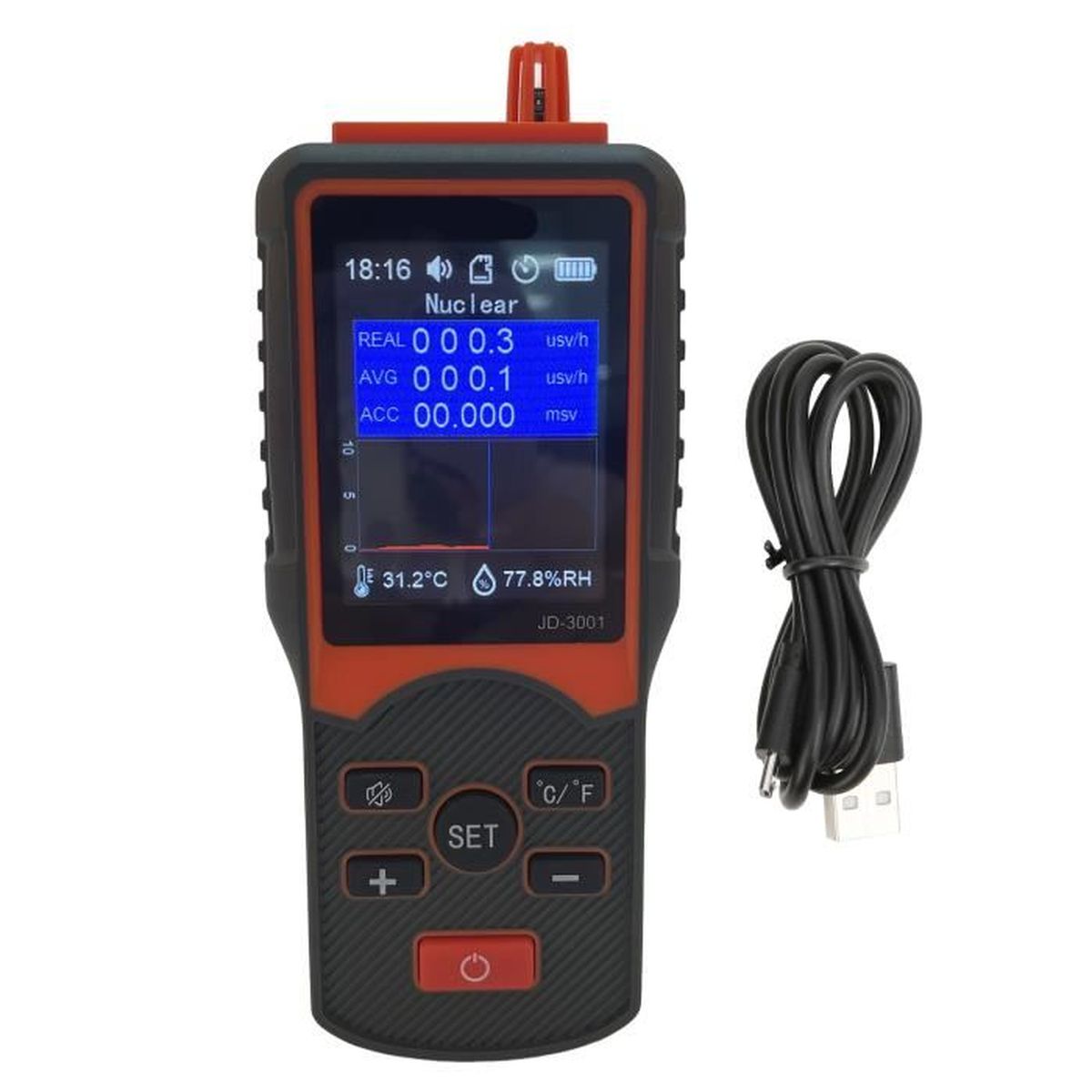 Détecteur De Rayonnement EMF 3 En 1 | Compteur Geiger Portable Avec Alarme - Pour Maison Et Bureau - 11