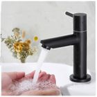 CECIPA Robinet de lavabo noir AURALU - AURALUM - Col de cygne - Monotrou - Inox - 93,4 mm