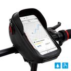CLOUDSEMI Sacoche de Cadre vélo, Sacoche Vélo Téléphone Etanche Top Tube Sac de Vélo Cadre VTT Pour Smartphone sous 6,5 Pouces (Noir)