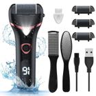 ELCKNER Rapeuse Pied, Kit de Pédicure 8 en 1,Electrique Ponceuse Pour Pieds Anti-callosités Rechargeable IPX7 Etanche