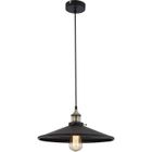 GLOBO LIGHTING Suspension aluminium - Ø 36 x H 12 cm - Noir et doré