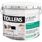 Peinture - Blanc -Satin-TOLLENS - Toutes Pièces - Murs, Plafonds, Boiseries - Resiste aux Chocs -10L = 120m2