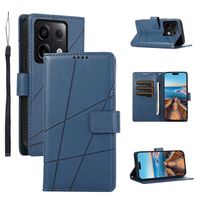 Pour Redmi Note 13 Pro 5G Housse en Cuir PU TPU Magnétique Protection étui Telephone Portable Portefeuille Fonction Support (Bleu)