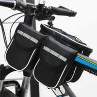 sac d'attelage pour vélo de montagne ANNEFLY Sacoche de selle imperméable pour vélo, sacoche à tubes pour équipement cycliste Noir