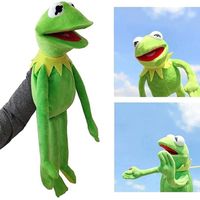 Kermit Frog Puppet Plush-23.6 inch The Muppet Show Large Kermit Frog Puppets Plush Doll Stuffed, Soft Frog Puppets Cute Puppet