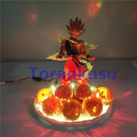 Figurine Son Goku Dragon ball DBZ LED les sept 7 boules de cristal manga anime figure
