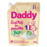 DADDY - Bio Sucre En Poudre Doypack 750G - Lot De 4
