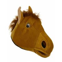 Masque cheval adulte - GENERIQUE - Tête de cheval en tissu pelucheux - Idéal pour surprendre vos amis