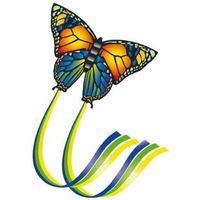 Cerf-volant monofil Butterfly - GUNTHER - résistant en polyester Rispstop - double queue de stabilisation