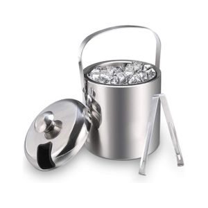 Seau à Glaçons En étain Poli Les Étains Du Manoir – Isotherme Avec Bac Amovible – France