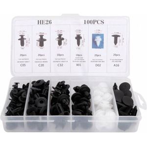100 Clips De Fixation Garde-boue Pare-choc Mercedes Classe C - Référence A1249900492 - Plastique Haute Résistance