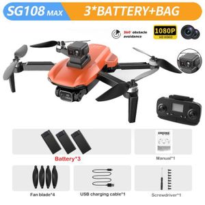 DRONE OA Orange 1080P 3B-Drone GPS SG108 Pro - SG108 Max