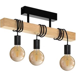 Autech Applique Murale Interieur En Bois Et Metal E27 Vintage