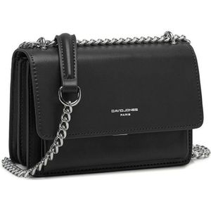 SAC À MAIN David Jones - Petit Sac Bandoulière Chaînes Cuir PU Femme - Noir