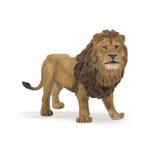 FIGURINE - PERSONNAGE Figurine - PAPO - Lion - Peinte à la main - Support de jeux et d'imagination idéal