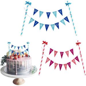 Figurine décor gâteau 2Pcs Happy Birthday Décorations De Gâteaux Cake To
