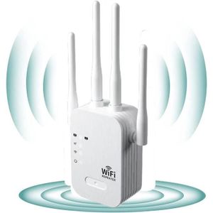 REPETEUR DE SIGNAL Répéteur Wifi puissant avec port Ethernet, puissant amplificateur Wifi sans fil 1200 Mbps 5 GHz-2,4 GHz, extension Wifi avec [w162]