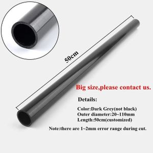 AQUARIUM Dévidoir,Dark Grey-Outer diameter 50mm-2pcs 50cm long--Tube pour Aquarium, diamètre extérieur de 20 à 110mm, 9 couleurs, Tube pour A