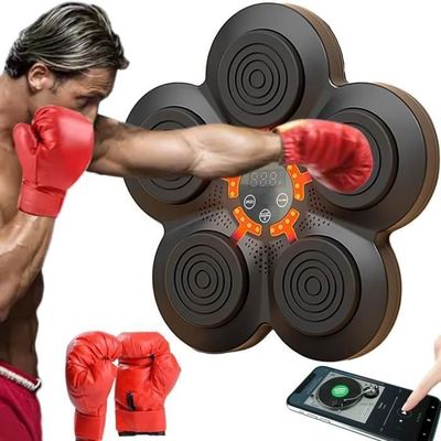 Machine De Boxe Musicale Bluetooth Avec Gants - 9 Vitesses, éclairage, Pour Maison/bureau/salle De Sport - 11