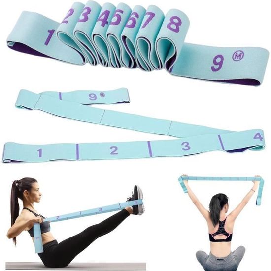 Uclac 1 Paire Sangles Élastiques Double Anneau Yoga Pilates - Bande Résistance Cheville Et Poignet Pour Exercice