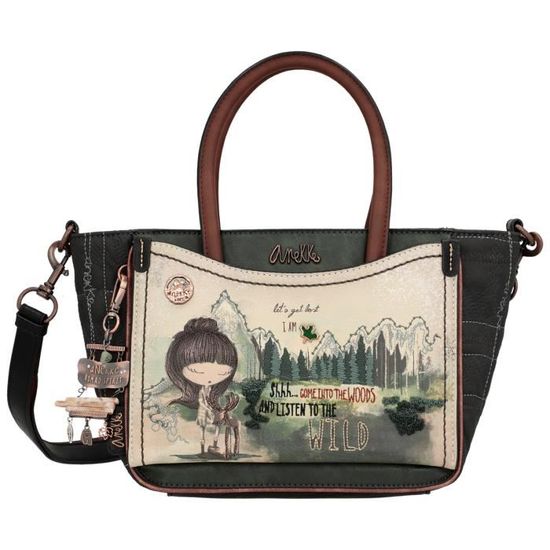 Anekke Sac à main Sac à épaule bandoulière Dreamverse Bowling Bag Darkbrown Marron foncé