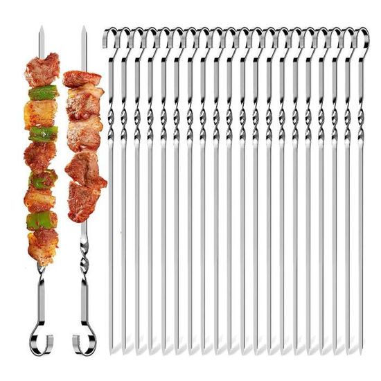 TOYANDONA 6Pièces Brochettes Barbecue Inoxydable Poignées