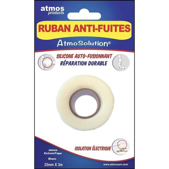 Ruban Anti Fuites Blanc-25 mm x 3 m - Extrême Tape 1153 ATMOS